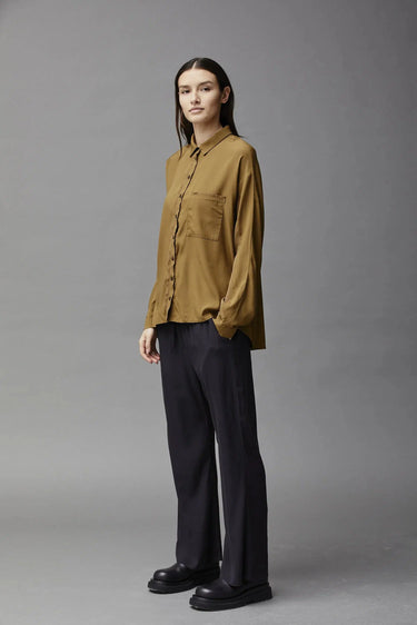 Stretch Silk Satin Flare Pants-Pant-Kristensen du Nord-Debs Boutique